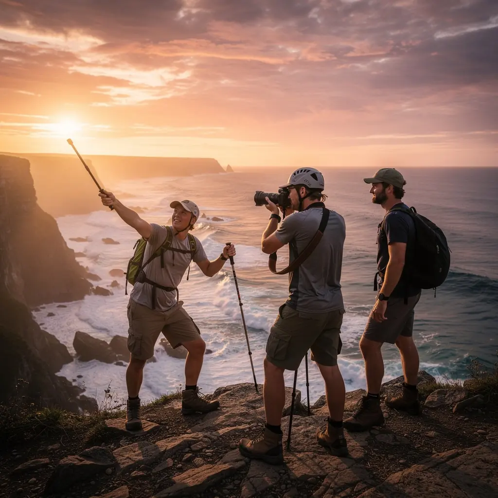 Rodzina spędzająca czas na pikniku w parku narodowym.