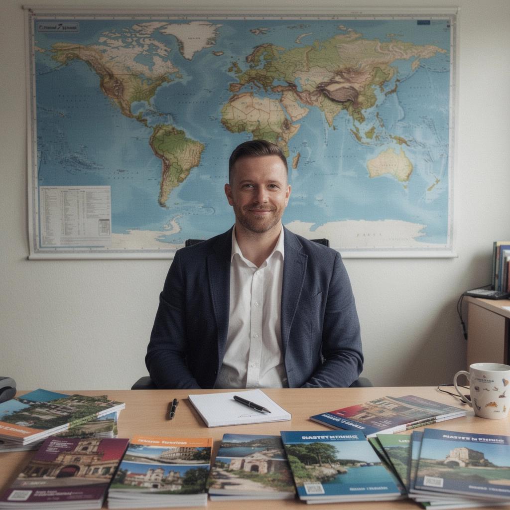 Mapa z zaplanowaną trasą wycieczki po lokalnych atrakcjach turystycznych.